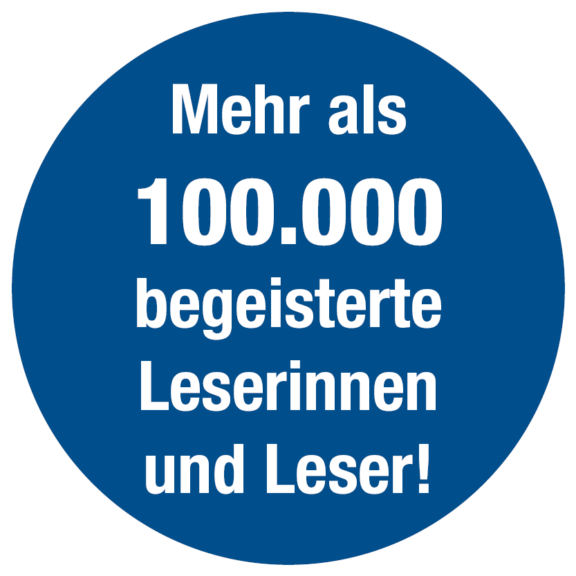 Button: Mehr als 100.000 begeisterte Leserinnen und Leser!